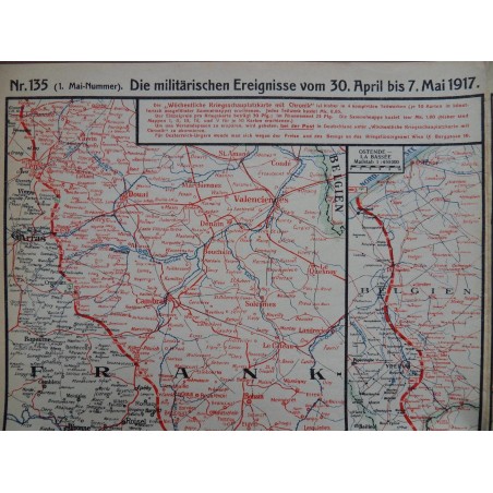Kriegskarte sämtl. Kriegsschauplätze mit Chronik Nr. 135 (1917)