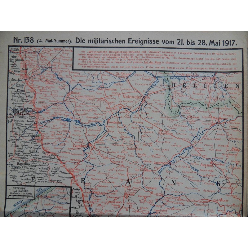 Kriegskarte sämtl. Kriegsschauplätze mit Chronik Nr. 138 (1917) Kriegskarte sämtl. Kriegsschauplätze mit Chronik Nr. 138 (1917)