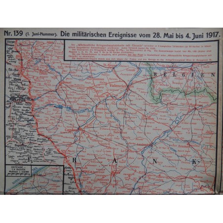 Kriegskarte sämtl. Kriegsschauplätze mit Chronik Nr. 139 (1917)