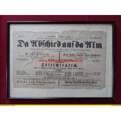 Ankündigungszettel - königl. sächs. Theater in Olmutz (1847)