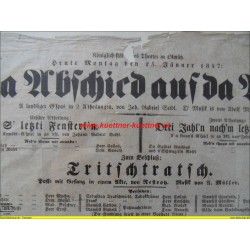 Ankündigungszettel - königl. sächs. Theater in Olmutz (1847)