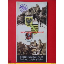 Shell Straßenkarte Nr. 13 Sachsen - Niederschlesien