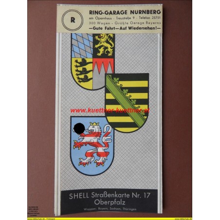 Shell Straßenkarte Nr. 17 Operpfalz