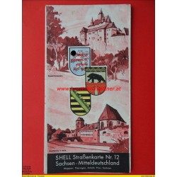 Shell Straßenkarte Nr. 12 Sachsen - Mitteldeutschland