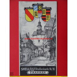 Shell Straßenkarte Reisedienst Nr. 16 Franken