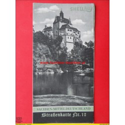 Shell Straßenkarte Reisedienst Nr. 12 Sachsen - Mitteldeutschland
