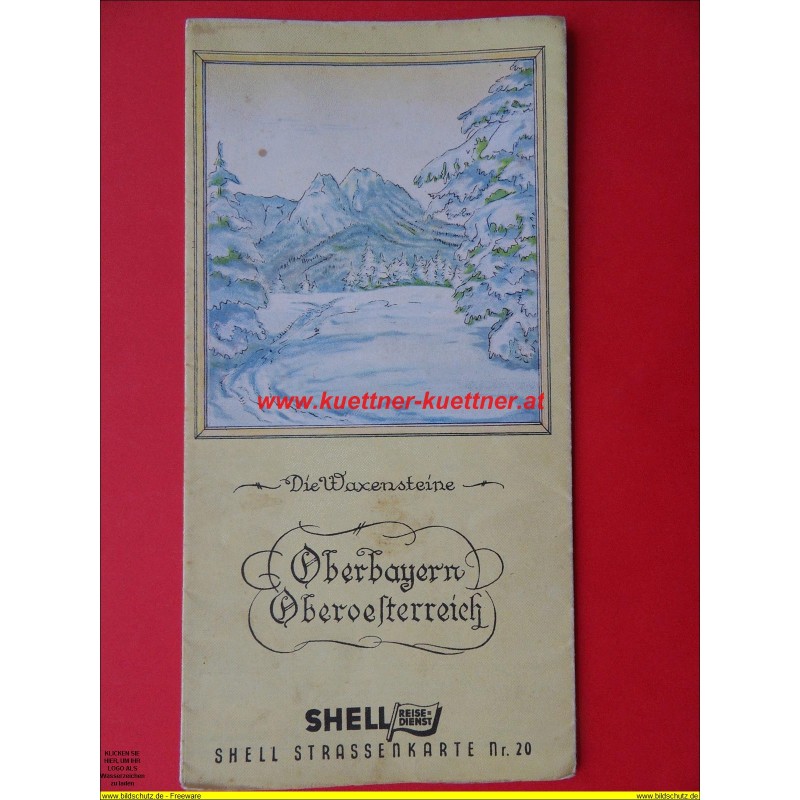Shell Strassenkarte Nr. 20 Oberbayern - Oberoesterreich