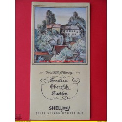 Shell Strassenkarte Nr. 17 Franken / Oberpfalz / Sachsen