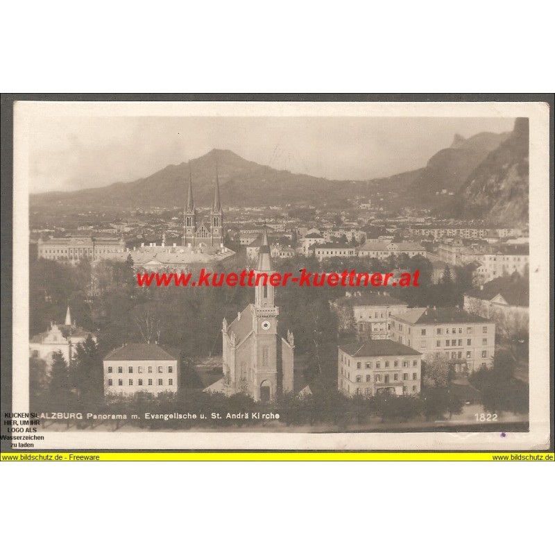 AK - Salzburg - Panorama m. Evangelische u. St. Andrä Kirche