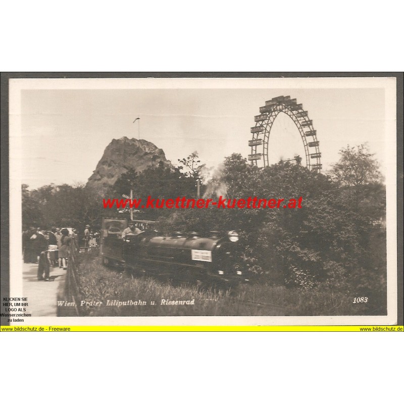 AK - Wien, Prater Liliputbahn u. Riesenrad 