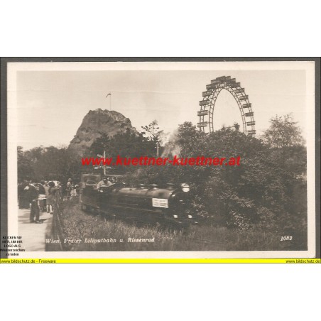 AK - Wien, Prater Liliputbahn u. Riesenrad 