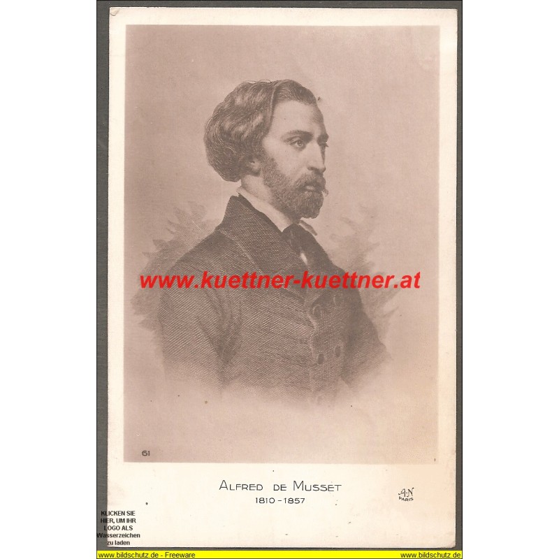 AK - Alfred de Musset (1810 - 1857) AK - Alfred de Musset (1810 - 1857)
