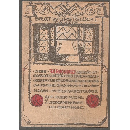 AK - Bratwurstglöckl Danzig (Polen) 