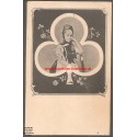 AK - Mädchen in Tracht im Kartensymbol Treff