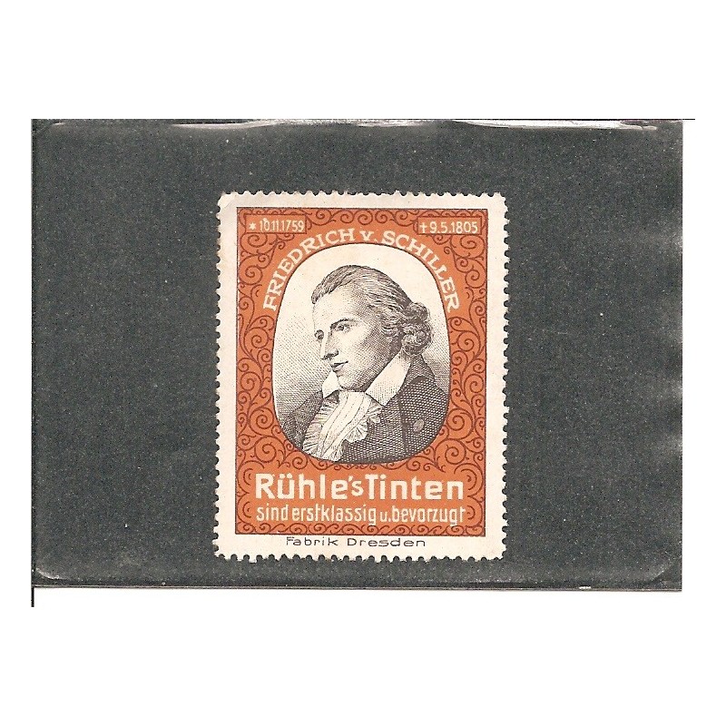 Werbemarke / Reklamemarke - Rühles Tinte - Friedrich Schiller