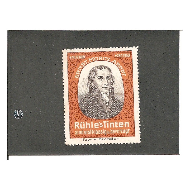 Werbemarke / Reklamemarke - Rühles Tinte - Ernst Moritz Arndt