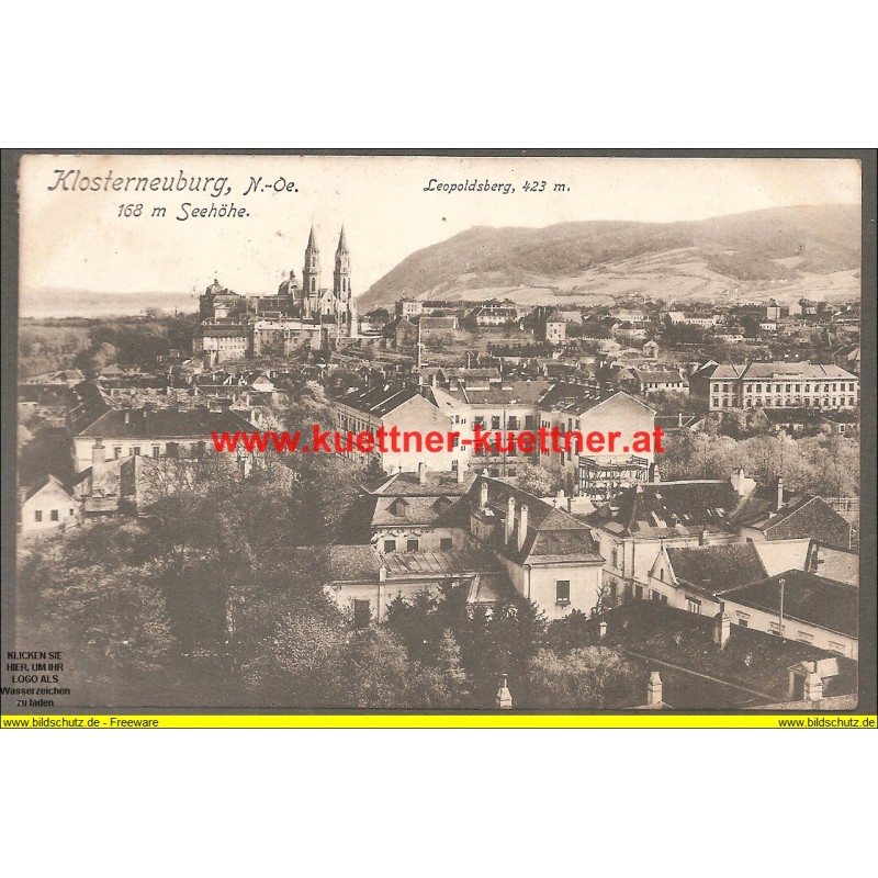 AK - Klosterneuburg mit Leopoldsberg - 1917 (NÖ)