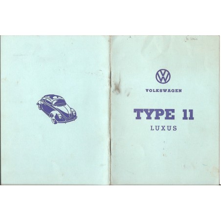 Typenschein - Volkswagen Type 11 Luxus - 1963