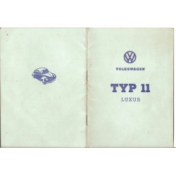 Typenschein - Volkswagen Type 11 Luxus - 1956