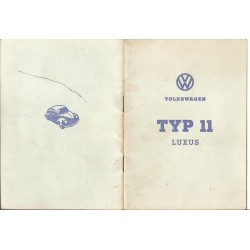 Typenschein - Volkswagen Type 11 Luxus - 1957