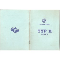 Typenschein - Volkswagen Type 11 Luxus - 1960