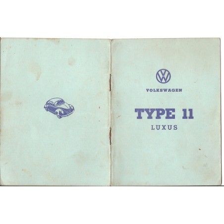 Typenschein - Volkswagen Type 11 Luxus - 1961