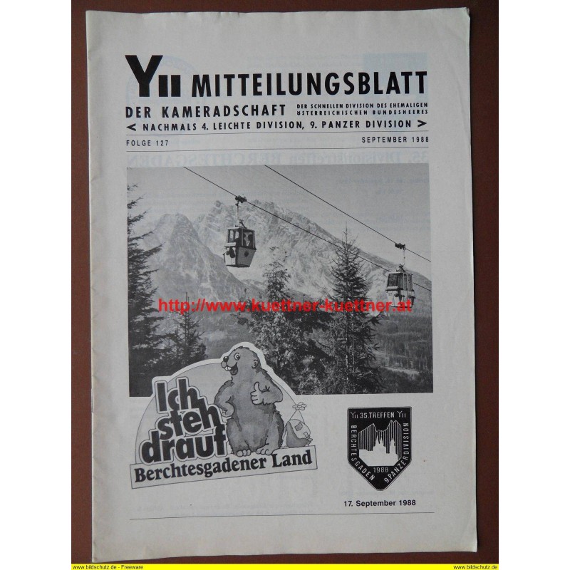 Mitteilungsblatt 9. Panzerdivision Sept. 1988 Mitteilungsblatt 9. Panzerdivision Sept. 1988
