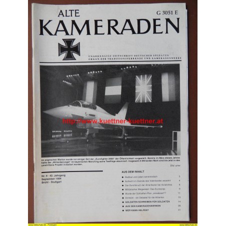 Alte Kameraden - Zeitschrift Deutscher Soldaten Nr. 09 - 1994