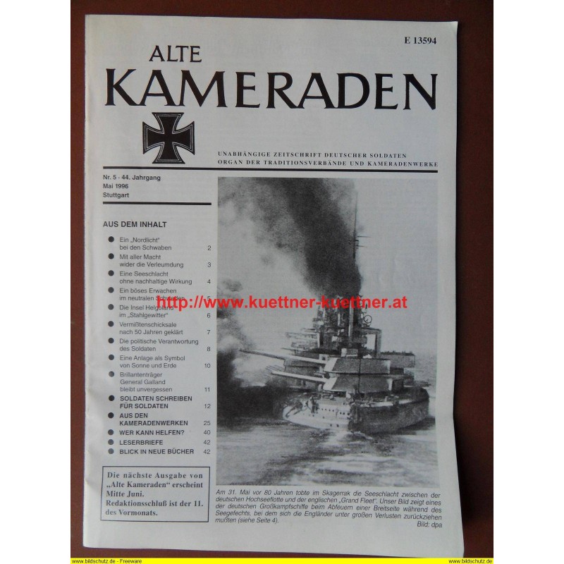 Alte Kameraden - Zeitschrift Deutscher Soldaten Nr. 05 - 1996 Alte Kameraden - Zeitschrift Deutscher Soldaten Nr. 05 - 1996