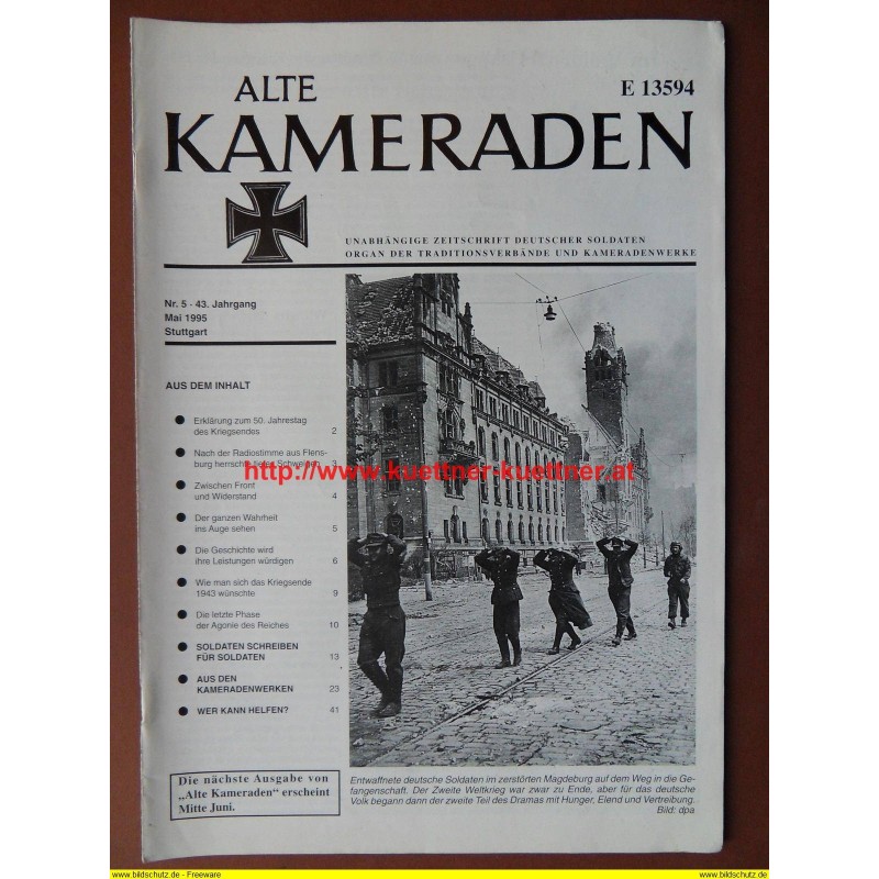 Alte Kameraden - Zeitschrift Deutscher Soldaten Nr. 5 - 1995 Alte Kameraden - Zeitschrift Deutscher Soldaten Nr. 5 - 1995
