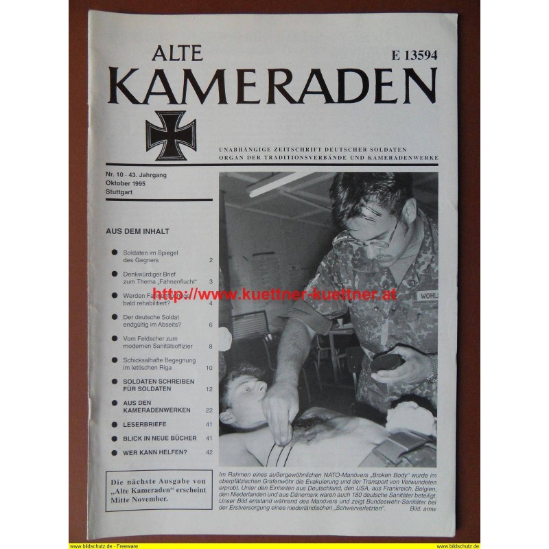 Alte Kameraden - Zeitschrift Deutscher Soldaten Nr. 10 - 1995 Alte Kameraden - Zeitschrift Deutscher Soldaten Nr. 10 - 1995
