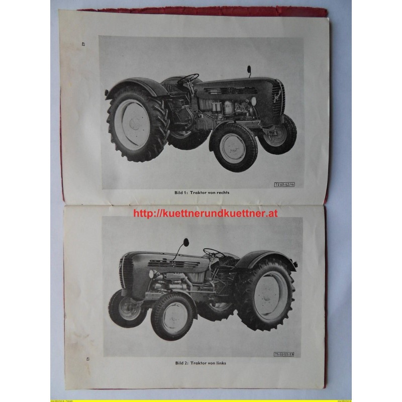 Steyr Diesel Traktor Typ 288 - Bildteil, Textteil, Typenschein 1965