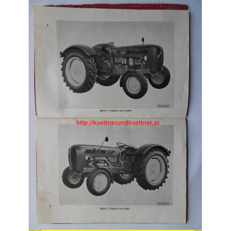 Steyr Diesel Traktor Typ 288 - Bildteil, Textteil, Typenschein 1965