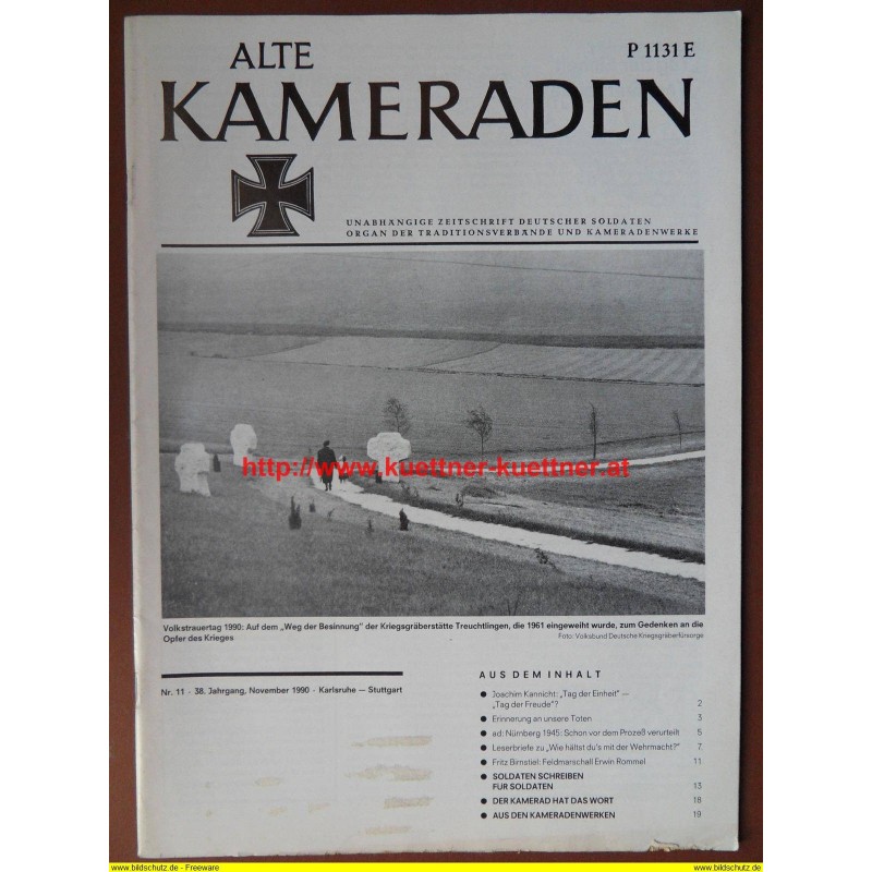Alte Kameraden - Zeitschrift Deutscher Soldaten Nr. 11 - 1990 Alte Kameraden - Zeitschrift Deutscher Soldaten Nr. 11 - 1990