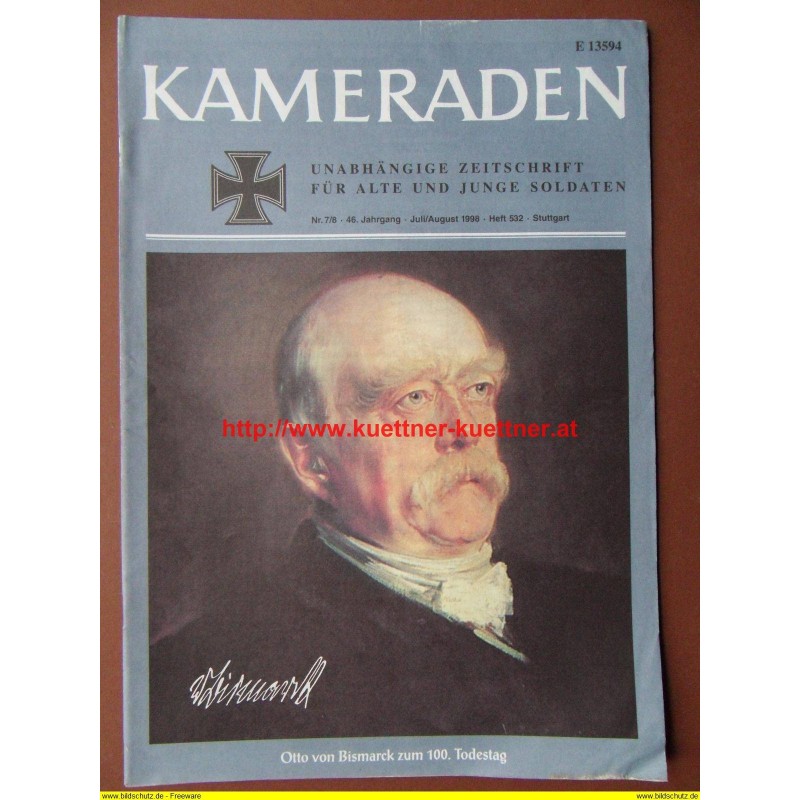 Kameraden - Zeitschrift für alte und junge Soldaten Nr. 7/8 - 1998 Kameraden - Zeitschrift für alte und junge Soldaten Nr. 7/8 - 1998