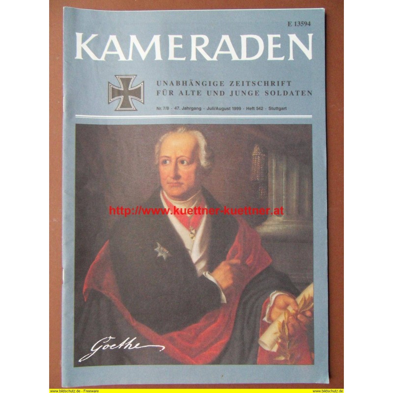 Kameraden - Zeitschrift für alte und junge Soldaten Nr. 7/8 - 1999 Kameraden - Zeitschrift für alte und junge Soldaten Nr. 7/8 - 1999
