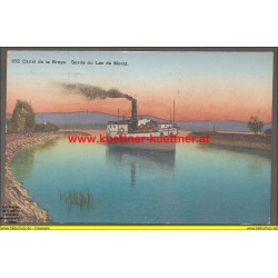 AK - Canal de la Broye - Sortie du Lac de Morat - 1931 (CH)
