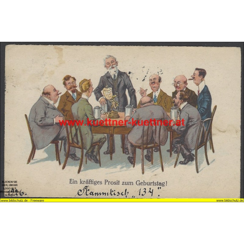 AK - Ein kräftiges Prosit zu Geburtstag! (1926) AK - Ein kräftiges Prosit zu Geburtstag! (1926)