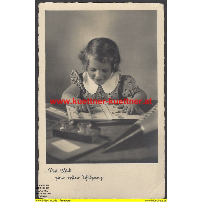AK - Viel Glueck zum ersten Schulgang - 1938 AK - Viel Glueck zum ersten Schulgang - 1938