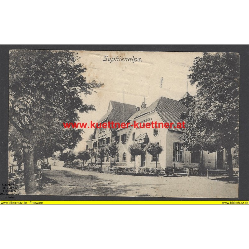AK - Wien - Hotel-Restaurant Sophienalpe (1921) AK - Wien - Hotel-Restaurant Sophienalpe (1921)