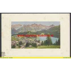 AK - St. Moritz-Dorf gegen Piz Languard