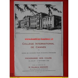 Prospekt College International de Cannes -1938