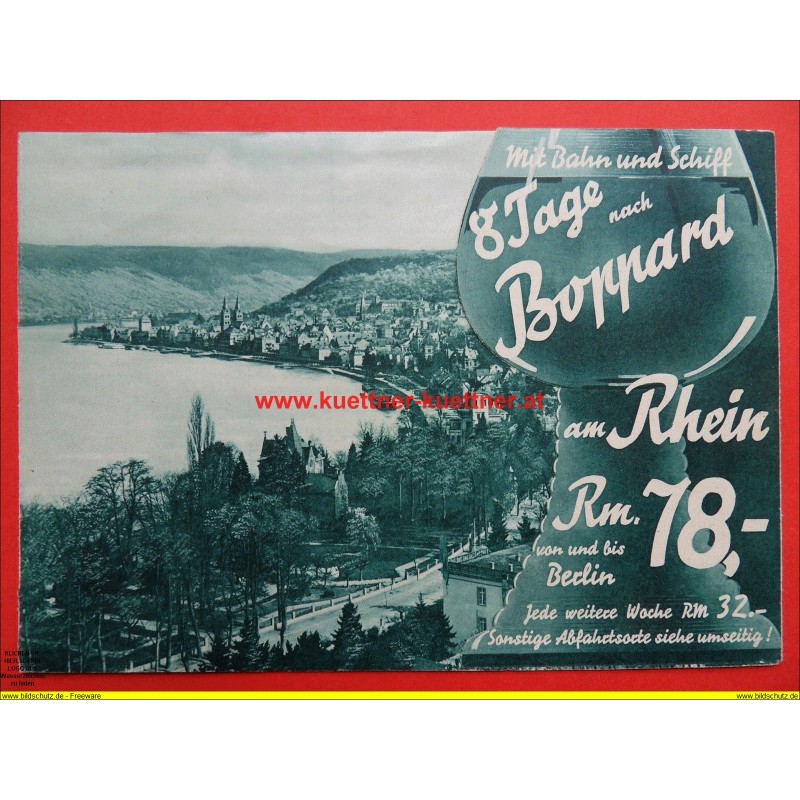 Prospekt 8 Tage nach Boppard - 1937