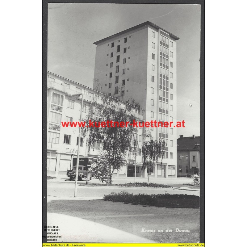 AK - Krems a. d. Donau - Hochhaus am Bahnhofsplatz