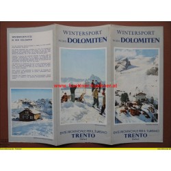Prospekt Wintersport in den Dolomiten - Trento - 1955