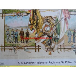 Urkunde K. k. Landwehr Infanterie-Regiment St. Pölten Nr. 21