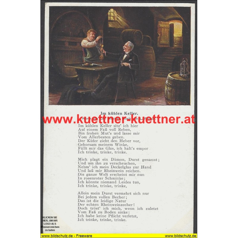 AK - Im kühlen Keller - Volkslieder Nr. 52 F.