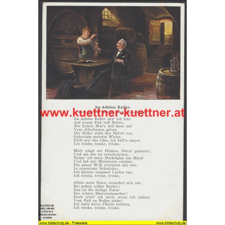 AK - Im kühlen Keller - Volkslieder Nr. 52 F.