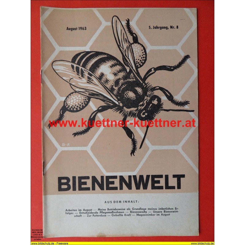 Bienenwelt 5. Jg. Nr. 8 - August 1963