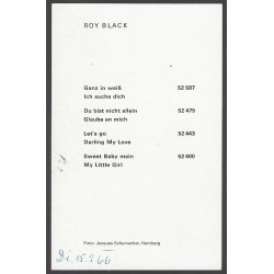 Autogrammkarte Roy Black